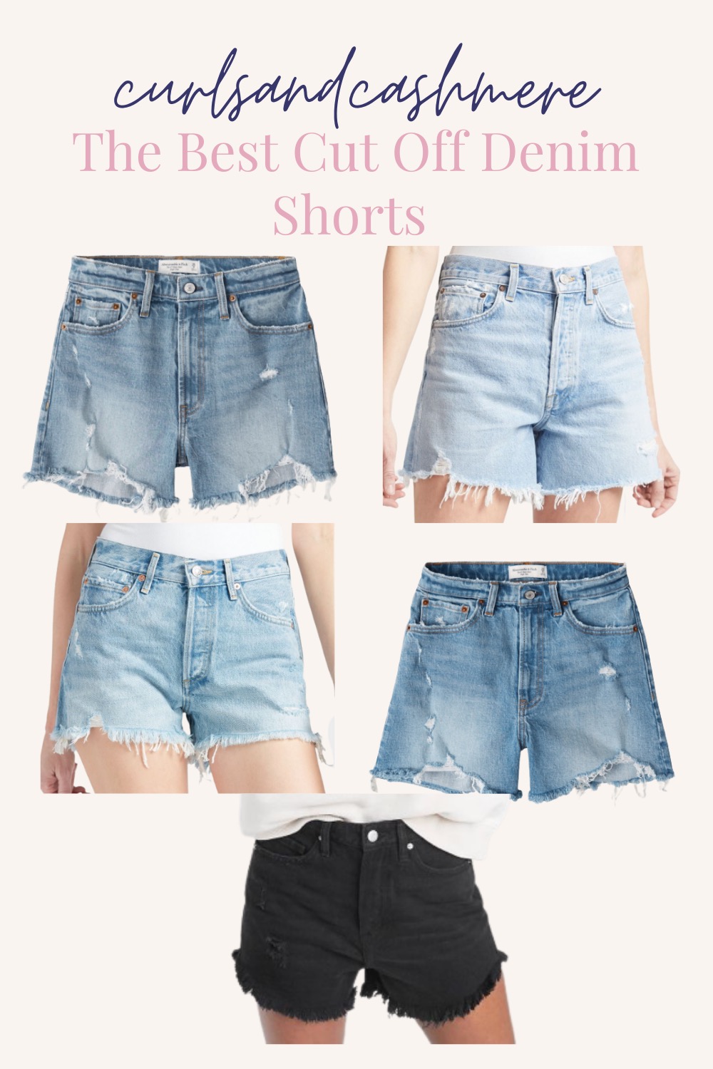 The Five Best Cut Off Denim Shorts | Curls and Cashmere